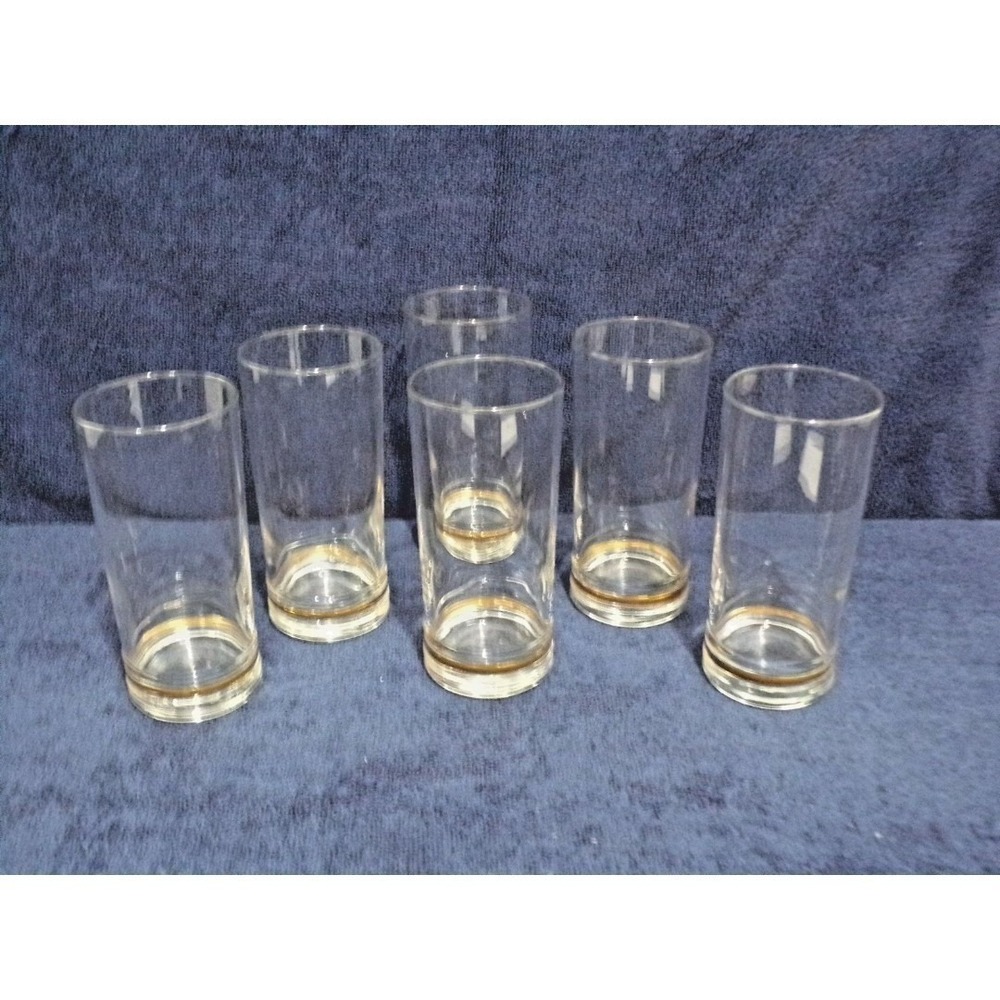 Noritake Pompeii 6678 China Ivory Gold Key Japan Drinking Glasses Vintage